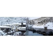 お気に入りの雪景色、大沢温泉楽しむ‼